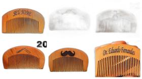 Pente De Bolso De Madeira Curvo Barba Cabelo Bigode Gravação Pente De Bolso De Madeira Curvo Barba Cabelo Bigode Gravação