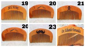 Pente De Bolso De Madeira Curvo Barba Cabelo Bigode Gravação Pente De Bolso De Madeira Curvo Barba Cabelo Bigode Gravação