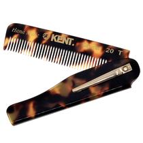 Pente de bolso dobrável Kent 20T feito à mão com dentes finos