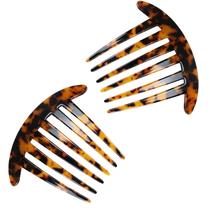 Pente de cabelo Briskyloom 6 dentes Tortoise Shell Pente de cabelo (pacote com 2) Pente de cabelo Briskyloom 6 dentes Tortoise Shell Pente de cabelo (pacote com 2)