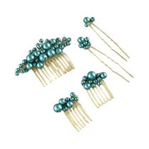 Pente De Cabelo Com Pérolas E Cristais Para Noivas, 5 Peças, Grampos E Tiaras, Joias De Cabelo Para Pente De Cabelo Com Pérolas E Cristais Para Noivas, 5 Peças, Grampos E Tiaras, Joias De Cabelo Para