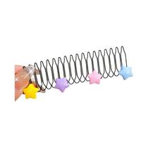 Pente De Cabelo Elástico De Metal Com Laço De Estrela E Coração Colorido Para Meninas, Tiara