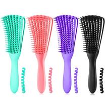 Pente de Cabelo Escova Polvo Multifuncional Cachos Fácil Desembaraço - CORES SORTIDAS