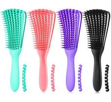 Pente de Cabelo Escova Polvo Multifuncional Cachos Fácil Desembaraço Pente de Cabelo Escova Polvo Multifuncional Cachos Fácil Desembaraço