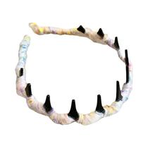 Pente De Cabelo Feminino Marrom De Resina Com Dentes Ondulados E Design De Caveira Em Ziguezague,