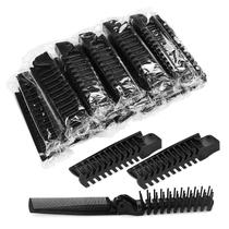 Pente de cabelo HQSLsund, bolso de viagem dobrável, de duas cabeças, preto Pente de cabelo HQSLsund, bolso de viagem dobrável, de duas cabeças, preto