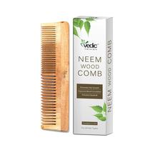 Pente de cabelo Vedic Naturals Madeira de Neem 100% pura e natural