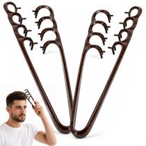 Pente de Cabelo ZOZUBEAT 2 Unidades - Marrom - Dentes Largos para Modelagem Pente de Cabelo ZOZUBEAT 2 Unidades - Marrom - Dentes Largos para Modelagem