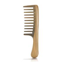 Pente de dentes largos BESTOOL Natural de sândalo para cabelos cacheados