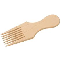 Pente De Madeira Anti-estático Garfo - 01 Unidade