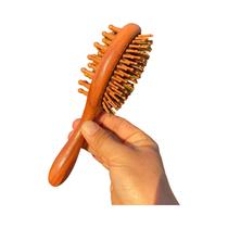 Pente De Madeira Antiestático De Dupla Face Para Massagem Do Couro Cabeludo, Uso Corporal Completo,