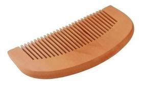 Pente De Madeira Curvo Barba Cabelo Bigode Bolso