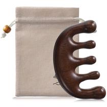 Pente de Madeira de Sândalo Macuezu para Massagem no Couro Cabeludo 9x5 cm Pente de Madeira de Sândalo Macuezu para Massagem no Couro Cabeludo 9x5 cm