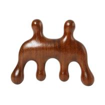 Pente De Massagem De Madeira Antiestático, Dente Largo, Meridiano, Couro Cabeludo, Rosto, Olho,