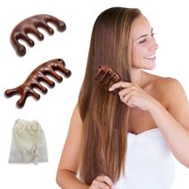 Pente de Massagem para Couro Cabeludo (2 Unidades) - Madeira de Sândalo - Unissex