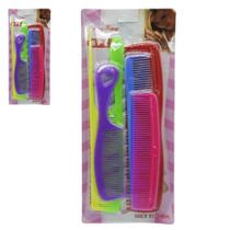 Pente De Plastico Colors Com 6 Pecas Na Cartela Pente De Plastico Colors Com 6 Pecas Na Cartela