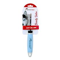 Pente Dentes Alternados GermanHart Cabo em Gel Azul p/ cães