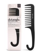 Pente Desembaraçador Kitsch com Dentes Largos e Alça Curva - Preto Pente Desembaraçador Kitsch com Dentes Largos e Alça Curva - Preto