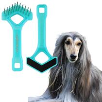 Pente Desembaraçador Mini em V de Dupla Fileira para Pets Pente Desembaraçador Mini em V de Dupla Fileira para Pets