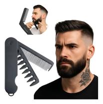 Pente Duplo Masculino Compacto de bolso 2 x 1 Barba e cabelo