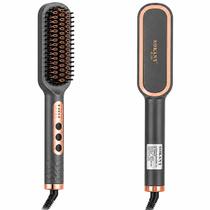 Pente Elétrico Escova Alisadora Cabelo Liso Cerâmica Bivolt 110v e 220v