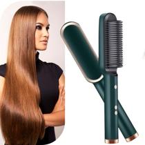 Pente Escova Alisadora De Barba Sleek Gold Aniom Cerâmica Pente Escova Alisadora De Barba Sleek Gold Aniom Cerâmica