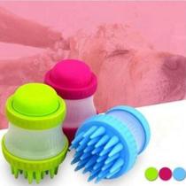 Pente Escova Cães Massagem Silicone Cleaning