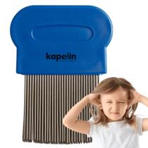 Pente Fino Aço Inox para Remoção de Piolhos Lêndeas Ferro Cerdas Arredondadas Kapelin Professionale