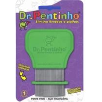 Pente Fino Aço Inoxidável Verde Com Limpador - Dr. Pentinho