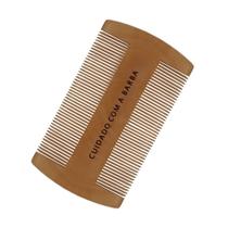 Pente fino de plástico cor marrom