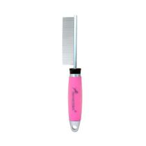 Pente Fino German Hart 40 Dentes Gel Rosa para Cães e Gatos