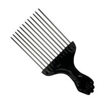 Pente Garfo Com Dentes De Metal Afro