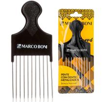 Pente Garfo Marco Boni com Dentes de Metal Desembaraça, Separa e Penteia para Cabelo Afro (1219)