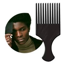 Pente Garfo para Cabelo Afro Crespo e Cacheado com Dentes Largos Black Power - Santa Clara