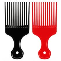 Pente garfo para cabelo SIMPOR, 2 peças, dentes largos, para penteado afro Pente garfo para cabelo SIMPOR, 2 peças, dentes largos, para penteado afro