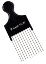 Pente garfo para cabelos afro com dentes em metal marco boni