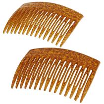 Pente lateral de cabelo Camila Paris CP3330 francês de 8 cm, âmbar pequeno