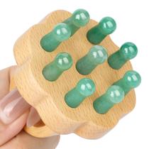 Pente massageador de couro cabeludo ideayard Jade-Wooden para o crescimento do cabelo Pente massageador de couro cabeludo ideayard Jade-Wooden para o crescimento do cabelo