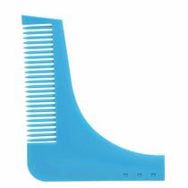 Pente modelador e aparador de barba bigode pelos azul