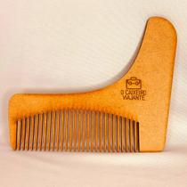 Pente Para Barba E Bigode Madeira - Pente Alinhador