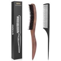 Pente para Cabelo OZKVS Escova de Volume com Cabo de Madeira