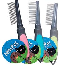 Pente Para Cães e Gatos Cabo Emborrachado 32 Dentes Simples