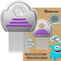Pente para Piolhos Adamson com Lente de Aumento 0,25 mm em Aço Inox Pente para Piolhos Adamson com Lente de Aumento 0,25 mm em Aço Inox