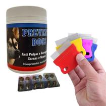 Pente Para Piolhos e Pulgas em Cães com Prevents Dogs 12 Comprimidos Para Cães de 7,5 a 15kg