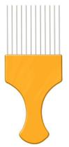 Pente Plástico Afro Laranja Com Dentes Finos de Aço Pente Plástico Afro Laranja Com Dentes Finos de Aço