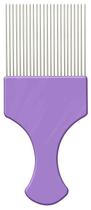 Pente Plástico Afro Lilás Com Dentes Finos de Aço Pente Plástico Afro Lilás Com Dentes Finos de Aço