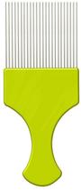 Pente Plástico Afro Verde Com Dentes Finos de Aço Pente Plástico Afro Verde Com Dentes Finos de Aço