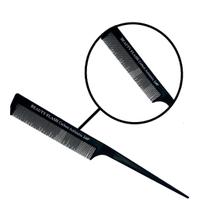 Pente Profissional Carbono 240ºC Antiestático Cerdas Finas e Cabo Ponta Fina MOD.56