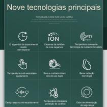 Pente Quente Elétrico Alisador Cabelo Crespo Chapinha Alisadora 5 em 1 Seca Alisa Hidrata Modela Anti Frizz HAIR 2200