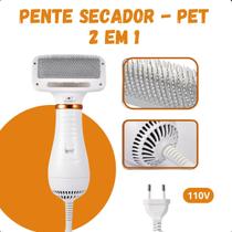 Pente Secador Pet 110V, ideal para pets pequenos e médios.